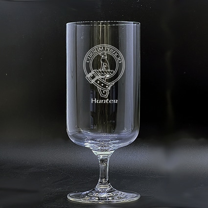 Pilsner glass clan crest