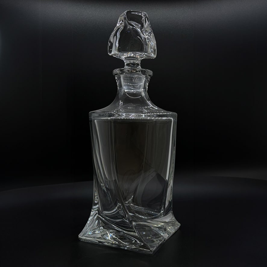 POLISHED TWISTED DECANTER