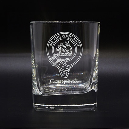 SQUARE SPIRIT GLASS CLAN CREST