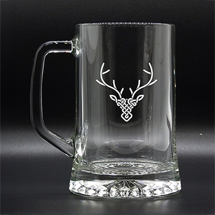 Polished tankard celtic stag